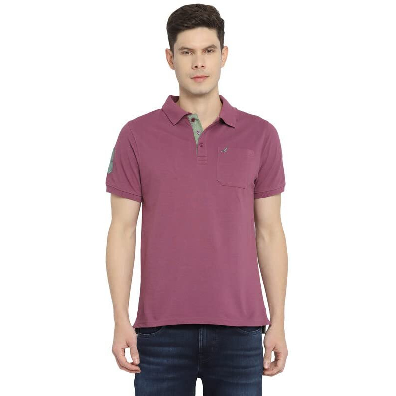 American Crew Men's Polo Regular Fit T-Shirt With Pocket (Ac275-5Xl_Purple Gumdrop)