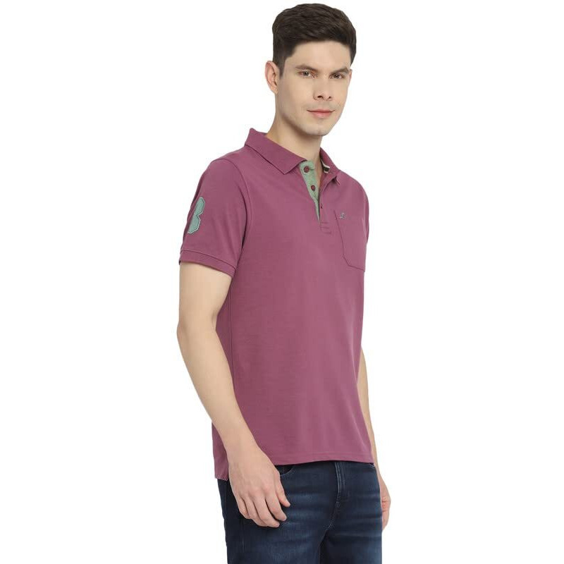 American Crew Men's Polo Regular Fit T-Shirt With Pocket (Ac275-5Xl_Purple Gumdrop)