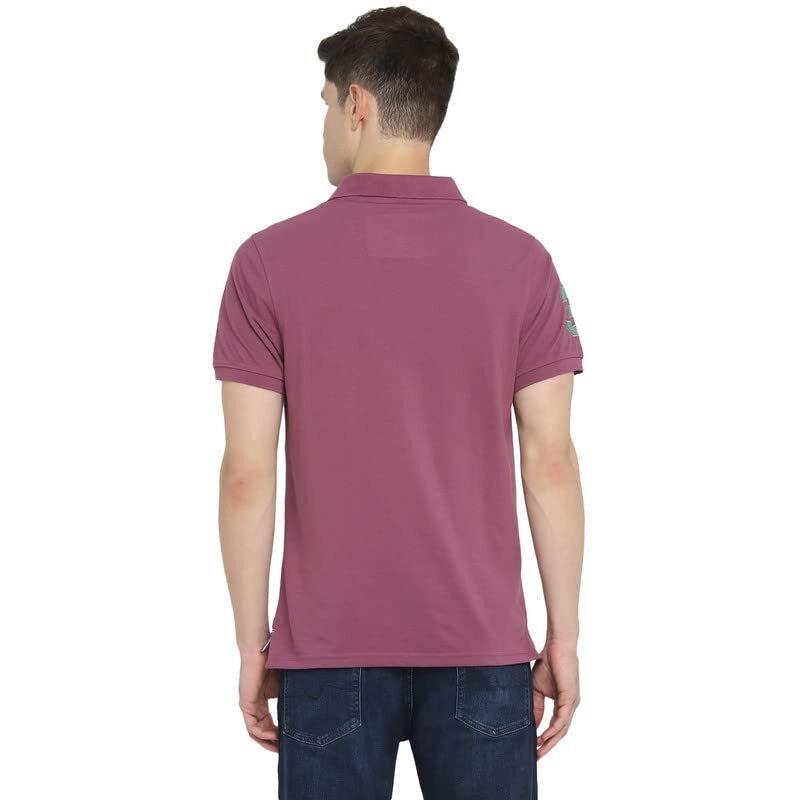 American Crew Men's Polo Regular Fit T-Shirt With Pocket (Ac275-5Xl_Purple Gumdrop)