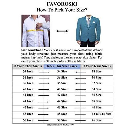 Favoroski Designer Men's Slim Fit Notched Lapel Single Breasted Solid Blazer, Grey (Fvbl161114-Grey-5Xl)