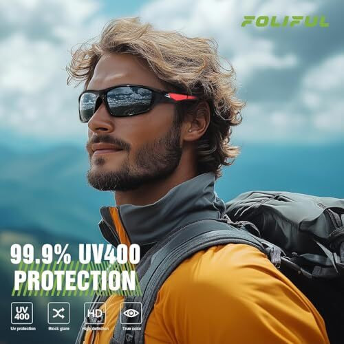 Proberos 3Pcs Polarized Sunglasses For Men, Riding Sunglasses Fashion Colored Polarized Glasses Unisex Men Women Sunglasses Lightweight Sun Glasses With Uv Protection For Driving Fishing Golf