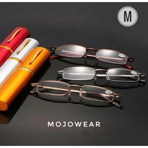 Mojowear Pack Of 2 - Pen Type Reading Glasses For Men & Women, Multicolor Pack (+1.25)