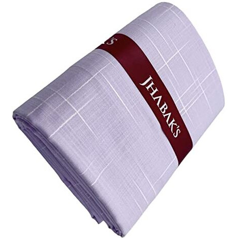 Jhabak's Unstitched Cotton Linen Blend Self Design Shirt & Kurta Fabric - 2.25M Shirt Cloth Or 3M Kurta Material