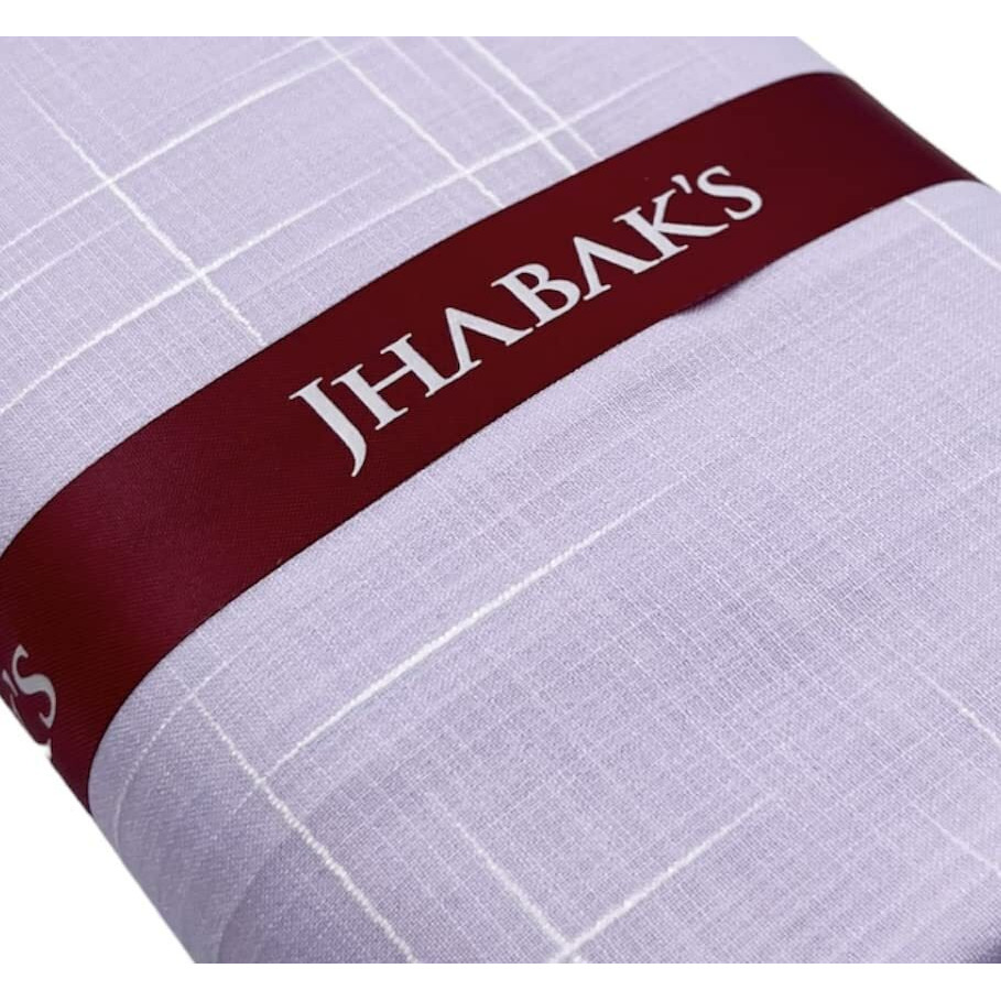 Jhabak's Unstitched Cotton Linen Blend Self Design Shirt & Kurta Fabric - 2.25M Shirt Cloth Or 3M Kurta Material