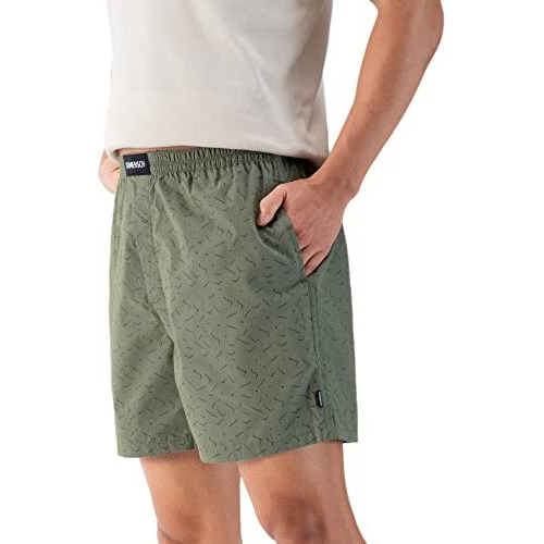 Damensch Men's Cotton Boxers (Pack Of 3) (Dam-Prin-Lbx-Pack-3-Dgn-Coe-Mrg-Mix-L_Dot Green, Camo Grey, Marble Grey_L)