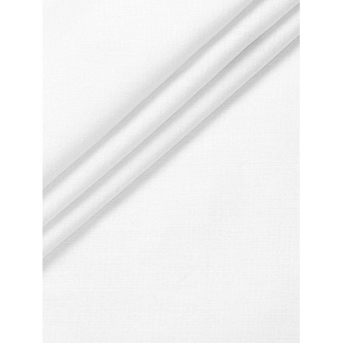 Makhanchor Men's Linen Unstitched Shirt Fabric (White, Free Size)