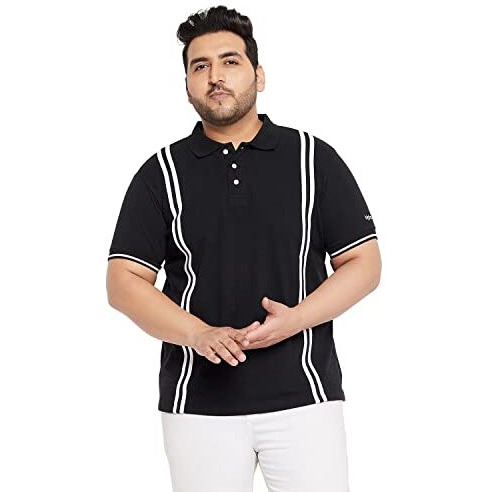 Bigbanana Men's Regular Fit Polo (Lingo,Black,3Xl)