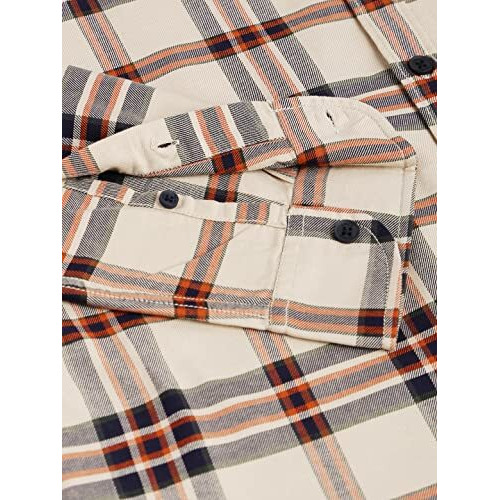 Dennis Lingo Men's Checkered Full Sleeves Beige Slim Fit Casual Shirt With Spread Collar (Small), S
