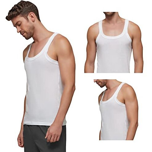 Xyxx Men's Ace Premium Cotton Modal Square Neck Vest Pack Of 3 (WhiteWhiteWhite Xl)