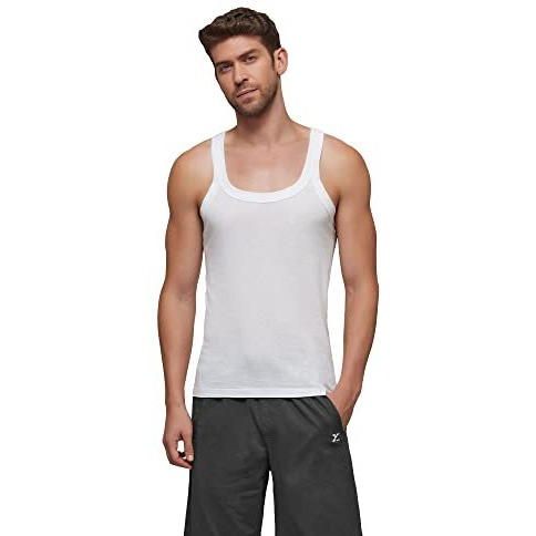 Xyxx Men's Ace Premium Cotton Modal Square Neck Vest Pack Of 3 (WhiteWhiteWhite Xl)
