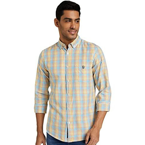 Amazon Brand - House & Shields Men's Cotton Solid Regular Casual Shirt (Ss20-H&Scsre-01_Red L)