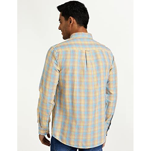 Amazon Brand - House & Shields Men's Cotton Solid Regular Casual Shirt (Ss20-H&Scsre-01_Red L)