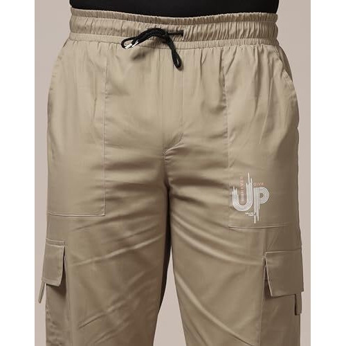 Toplot Cotton Multi-Pocket Cargo Pant For Men (Men-Up-Cargo-5178-Gold-36)