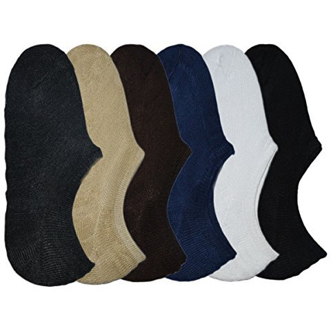 Me Stores Men's Cotton And Spandex 100% Towel Loafer Socks With Anit Ankle Skit Silicon (Pack Of 6 Pairs, Free Size)