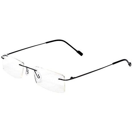Efashionup Uv Rimless Rectangular Men's And Women's Spectacle Frame (F1| 50 | Transparent)