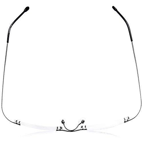 Efashionup Uv Rimless Rectangular Men's And Women's Spectacle Frame (F1| 50 | Transparent)