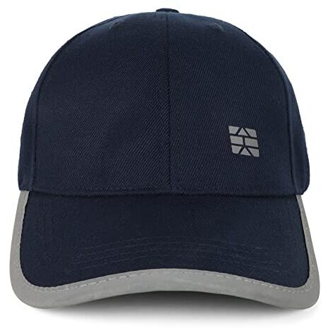 Teknik Prima-Twill Cotton Baseball Reflective Cap Summer Sun Protection D-Loop Adjustable Strap Wide Pre-Curved Visor Mens Man Stylish Sports Caps For Men Women Boys Girls Unisex, (Cobalt Blue)