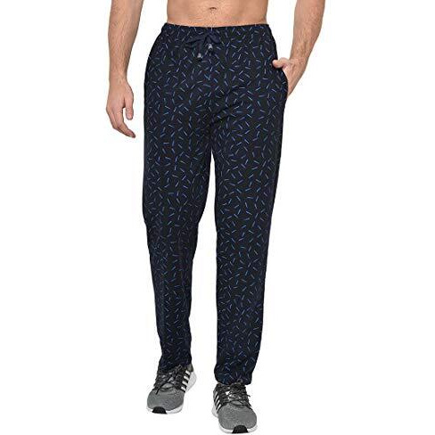 Vimal Jonney Multicolor Cotton Blend Casual Pyjamas For Men(Pack Of 2)-D1_Prt_4Mlg_3Nvy_0002-Large