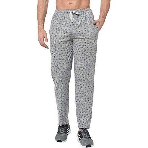 Vimal Jonney Multicolor Cotton Blend Casual Pyjamas For Men(Pack Of 2)-D1_Prt_4Mlg_3Nvy_0002-Large