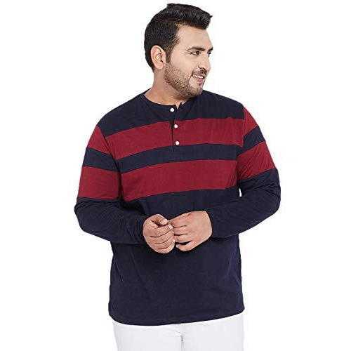 Bigbanana Men's Henley T-Shirt (Antonio,Navy Blue,3Xl)