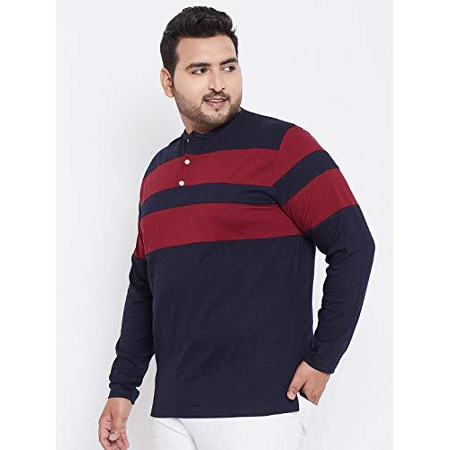 Bigbanana Men's Henley T-Shirt (Antonio,Navy Blue,3Xl)