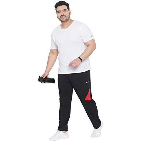 Bigbanana Men's Regular Fit Trackpants (Slack,Black,6Xl)