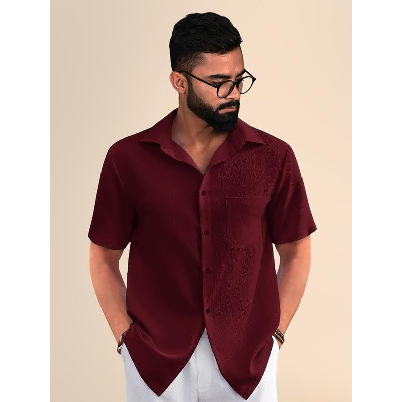 Pinkmint Popcorn Regular Fit Half Sleeve Shirt For Men Combo Casual Shirt Ll Sumeer Wear