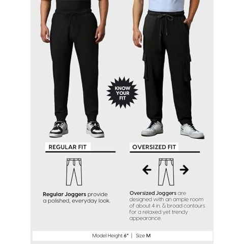 Bewakoof Heavy Duty 1.0 Men's Solid Oversized Fit Fleece Joggers_646503_Grey_L