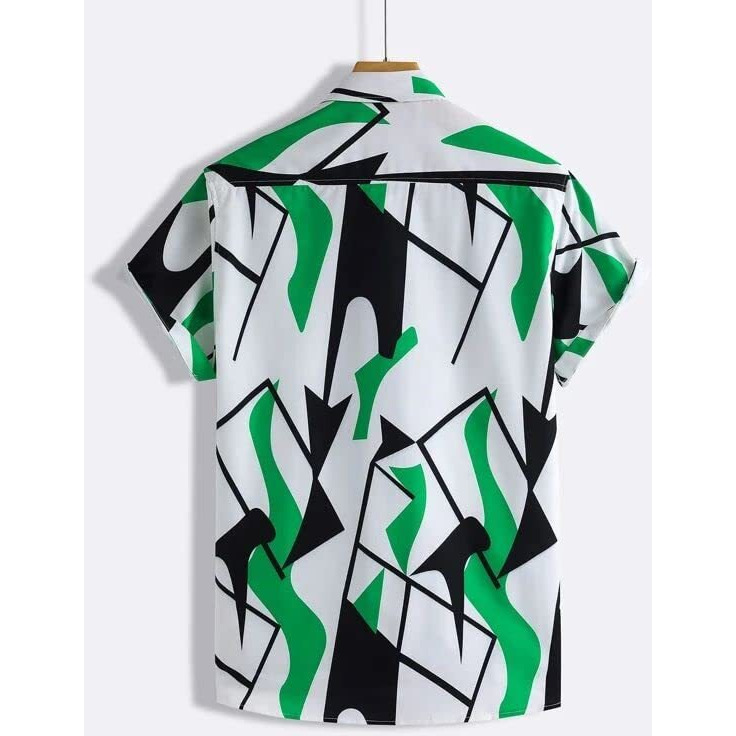 Lookmark Mens Slim Fit Printed Shirt Allan M Green