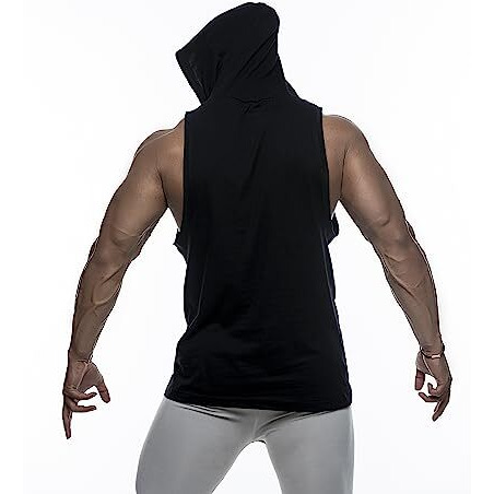 Juari Be A Gentleman Black Hooded Vest For Men (Large)