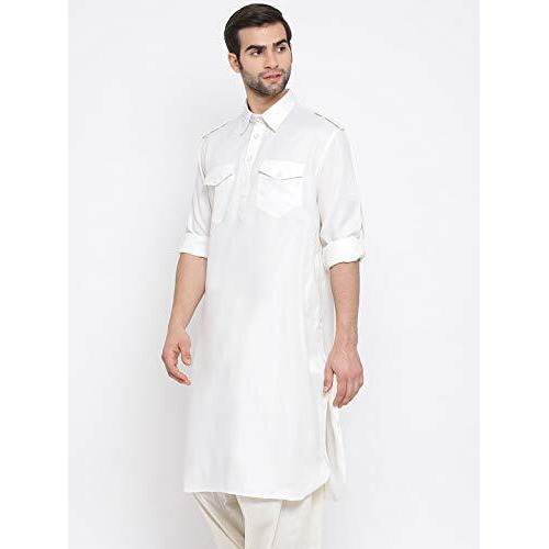 Vastramay Vm Mens Cotton Blend Mustard Kurta - Elegance For Festivals & Ethnic Events