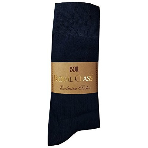 Rc. Royal Class Men's Cotton Calf Length Formal Socks (Multicolour, Free Size) -Pack Of 5 Pairs