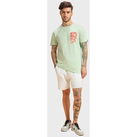 Bewakoof Men's Cyber Samurai Graphic Print Cotton T-Shirt- Regular Fit, Round Neck, Half Sleeves 589374_Green_Xl
