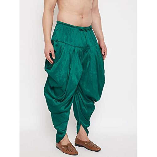 Vastramay Men's Green Cowl Dhoti (Vasmcd007Gn_F)