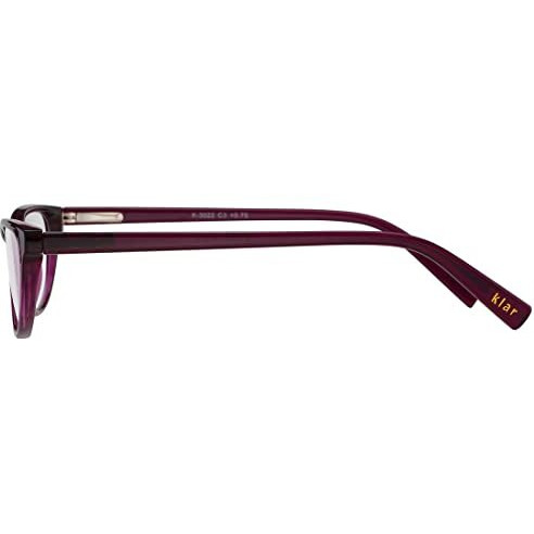 Klar Eye Cat Eye Reading Glasses For Women Mobile And Computer Reading Glasses Anti Reflection Scratch Resistant Reading Glasses Powers From +0.75 To +3.50 K-3022 (+2, Purple)