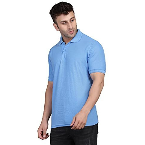 Inkkr Men's Combo Polo Neck Cotton Blend Solid T-Shirt (Pack Of 2)