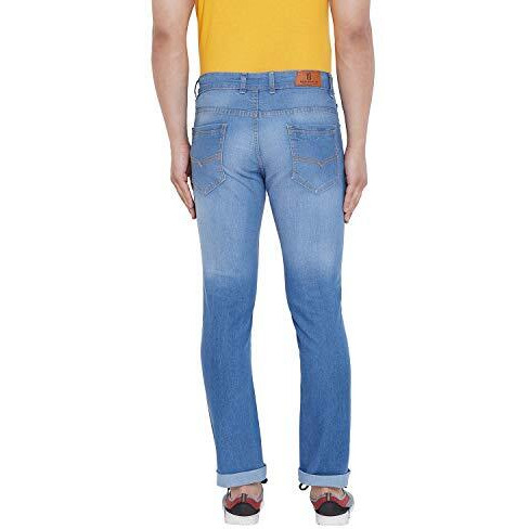 Ben Martin Men's Regular Fit Stretchable 36 Size Light Blue Cotton Denim Jeans Pant For Men, Jj3-13