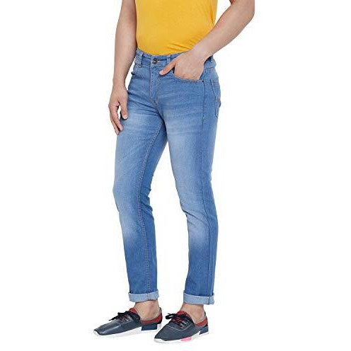 Ben Martin Men's Regular Fit Stretchable 36 Size Light Blue Cotton Denim Jeans Pant For Men, Jj3-13