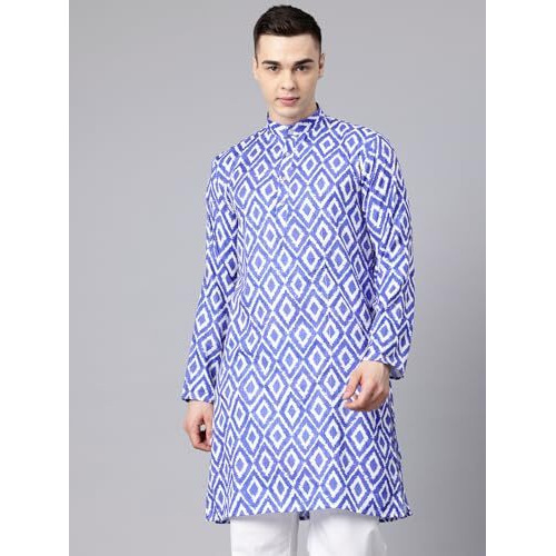 Luxrio Kurta For Men Long Regular Fit(Ktln-75-42) Blue