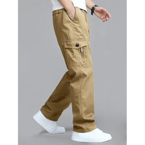 Tagas Men Cotton Cargo Trouser ||Men's Relaxed Fit Cargo|| Men's Multi Pocket Cargos Pants||Mc-16 Khakhi