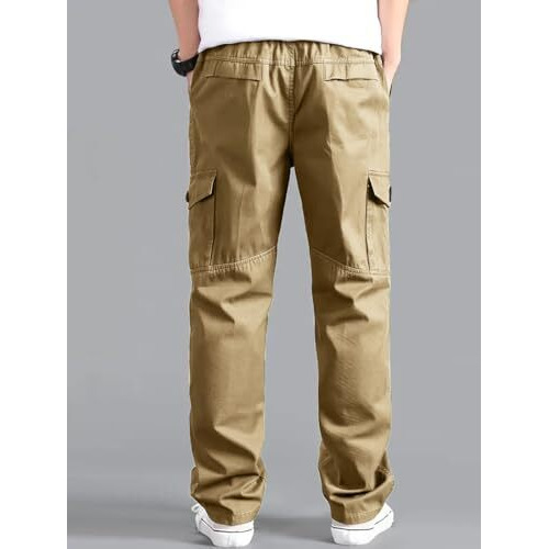 Tagas Men Cotton Cargo Trouser ||Men's Relaxed Fit Cargo|| Men's Multi Pocket Cargos Pants||Mc-16 Khakhi