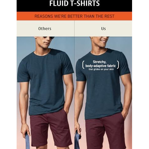 Damensch MenS Fluid Casual Solid Contrast Stitch Elemental Tees- Neo White- Medium