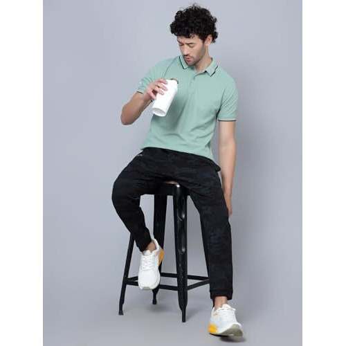 Shiv Naresh Men's Regular Fit Polo Shirt (Snpl24-02E_Seige Green_Xl