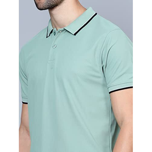 Shiv Naresh Men's Regular Fit Polo Shirt (Snpl24-02E_Seige Green_Xl