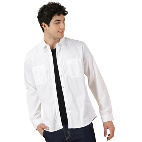 Thomas Scott Men's Regular Fit Shirt (Ts1229_White