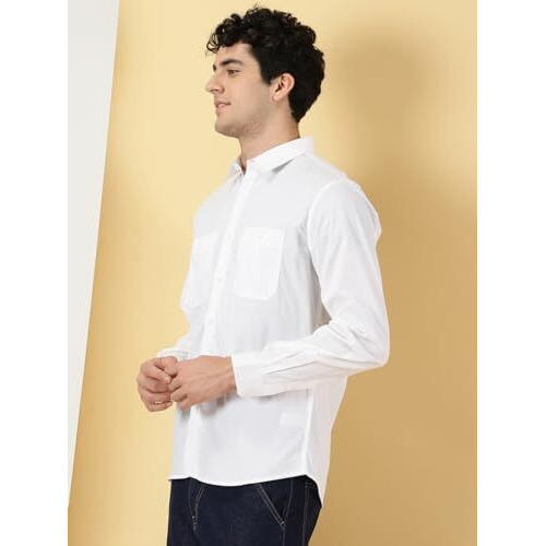 Thomas Scott Men's Regular Fit Shirt (Ts1229_White