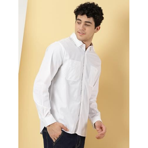 Thomas Scott Men's Regular Fit Shirt (Ts1229_White