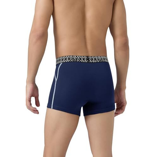 Xyxx Men's Pure Cotton Regular Solid Trunk (Pack Of 2) (Xy_Cr3_Trnk1_02_03_Black Night+Midnight Blue_L)