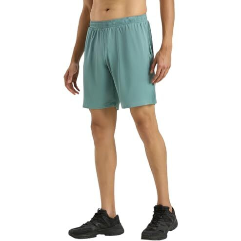 Truerevo MenS 9'' Sports Shorts | Flexible Running, Training, Gym Shorts | Regular Fit Comfortable Half Pants For Daily Use | Moisture Wicking, Quick Dry Performance Sage Green