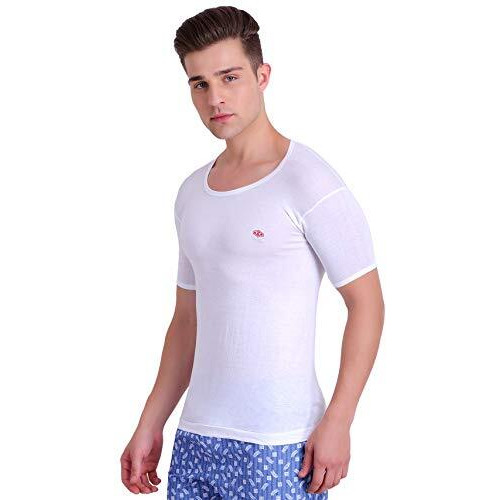 T.T. Mens Titanic Halfsleev Vest Pack Of 3 White
